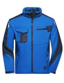 Heren Werk Softshell Jas Daiber JN844 Royal Blue-Navy
